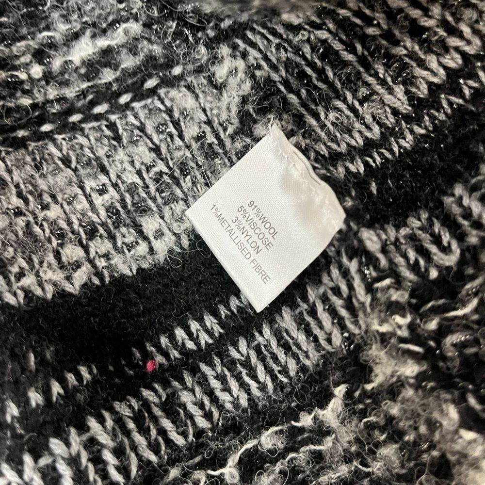 PURE Collection Sweater Cardigan Black Grey 8/10 - Picture 5 of 8